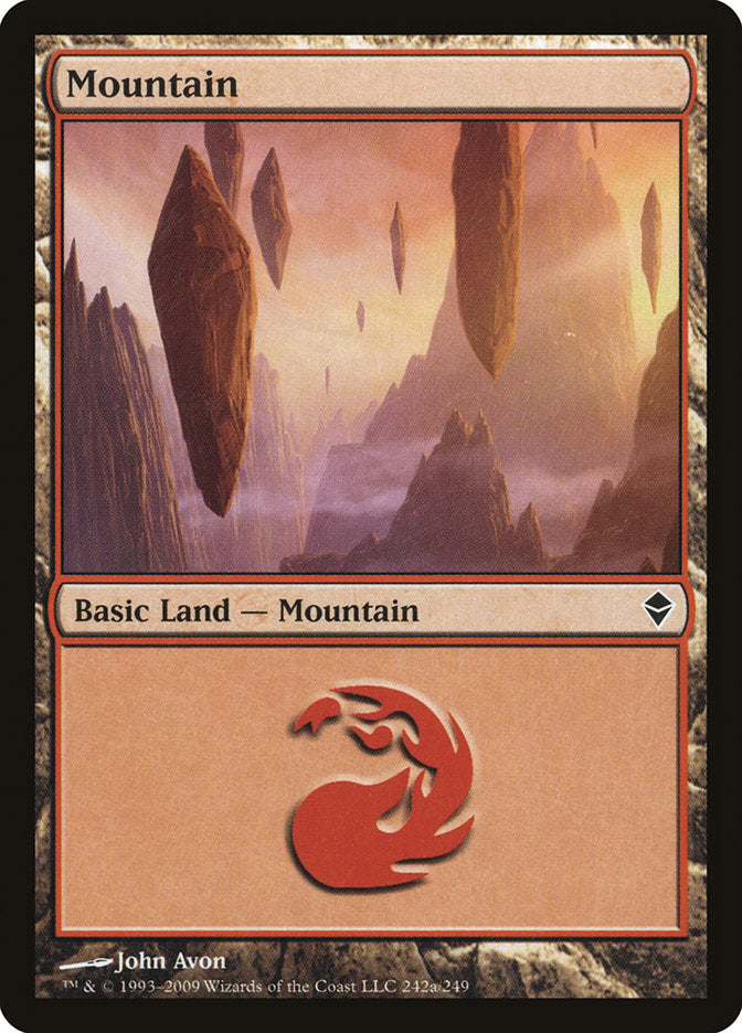 Mountain (242a) [Zendikar] | Game Grid - Logan