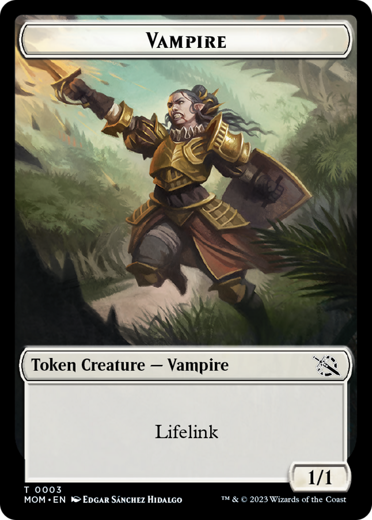 Warrior // Vampire Double-Sided Token [March of the Machine Tokens] | Game Grid - Logan
