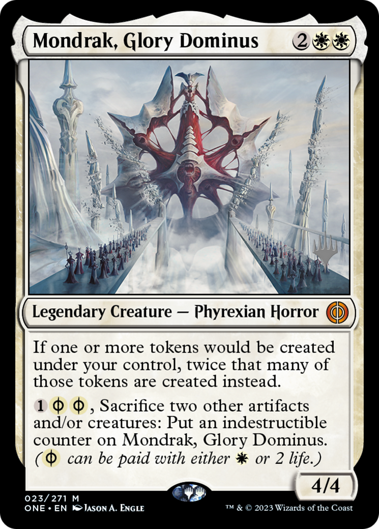 Mondrak, Glory Dominus (Promo Pack) [Phyrexia: All Will Be One Promos] | Game Grid - Logan