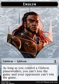 Gideon of the Trials Emblem // Zombie Double-Sided Token [Amonkhet Tokens] | Game Grid - Logan