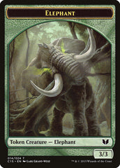 Elephant // Saproling Double-Sided Token [Commander 2015 Tokens] | Game Grid - Logan