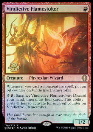 Vindictive Flamestoker [Phyrexia: All Will Be One Prerelease Promos] | Game Grid - Logan