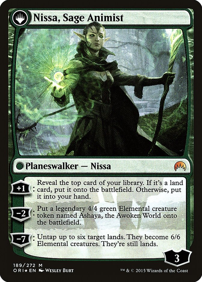 Nissa, Vastwood Seer // Nissa, Sage Animist [Magic Origins Prerelease Promos] | Game Grid - Logan