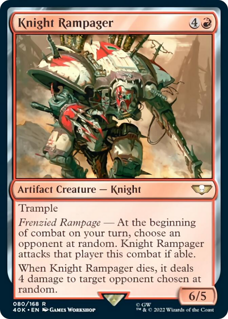 Knight Rampager (Surge Foil) [Warhammer 40,000] | Game Grid - Logan