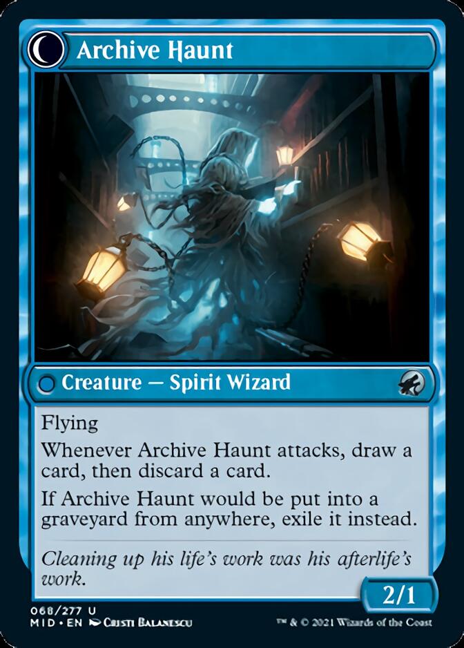 Overwhelmed Archivist // Archive Haunt [Innistrad: Midnight Hunt] | Game Grid - Logan