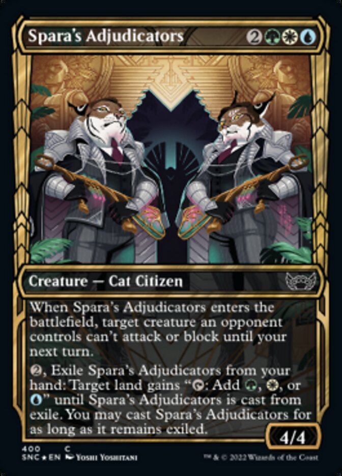 Spara's Adjudicators (Showcase Golden Age Gilded Foil) [Streets of New Capenna] | Game Grid - Logan