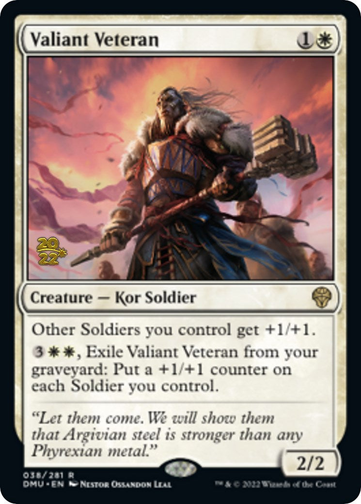 Valiant Veteran [Dominaria United Prerelease Promos] | Game Grid - Logan