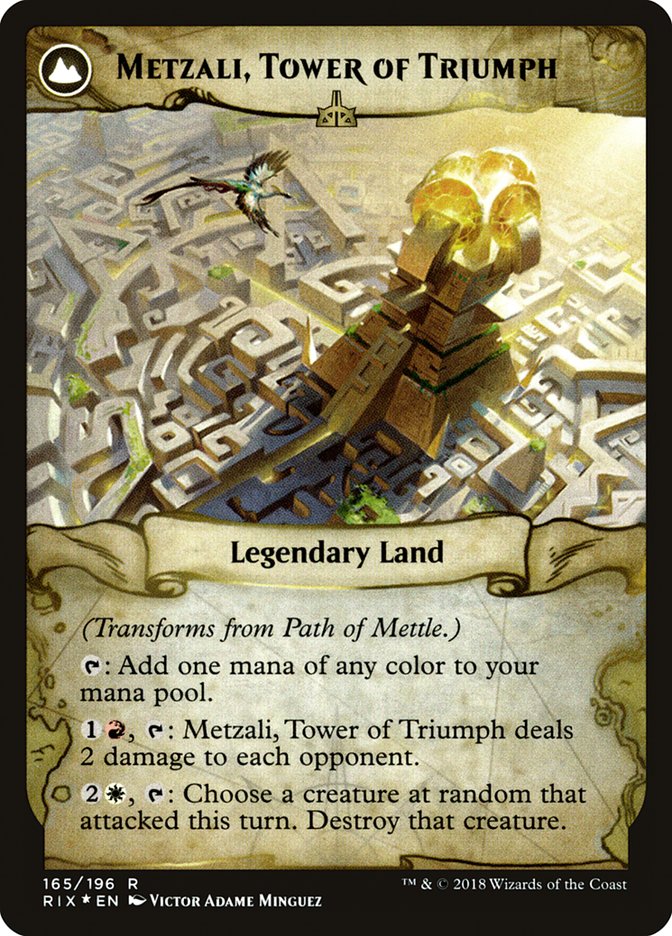 Path of Mettle // Metzali, Tower of Triumph [Rivals of Ixalan Prerelease Promos] | Game Grid - Logan