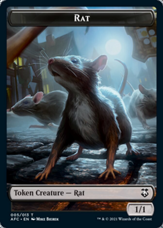 Rat // Zombie Double-Sided Token [Dungeons & Dragons: Adventures in the Forgotten Realms Commander Tokens] | Game Grid - Logan