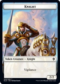 Knight // Food (16) Double-Sided Token [Throne of Eldraine Tokens] | Game Grid - Logan