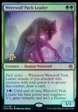 Werewolf Pack Leader [Dungeons & Dragons: Adventures in the Forgotten Realms Prerelease Promos] | Game Grid - Logan