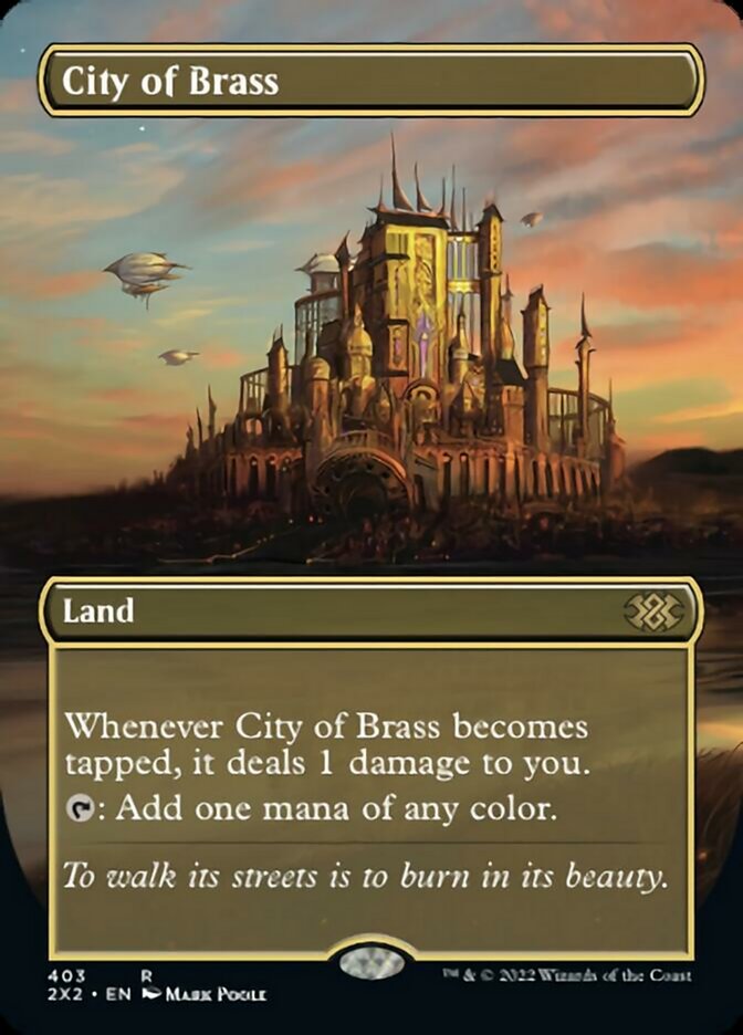 City of Brass (Borderless Alternate Art) [Double Masters 2022] | Game Grid - Logan