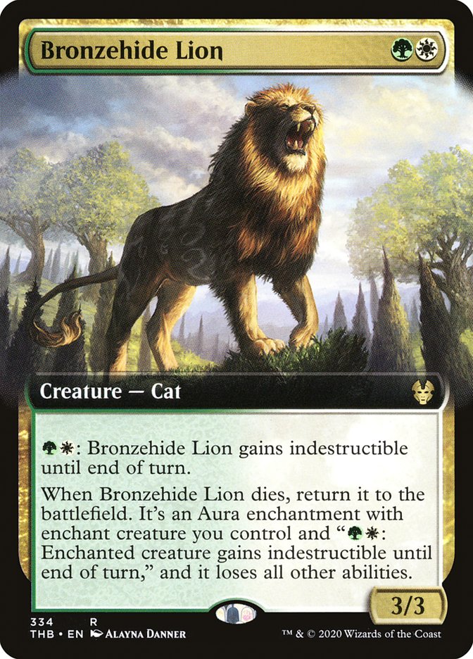 Bronzehide Lion (Extended Art) [Theros Beyond Death] | Game Grid - Logan