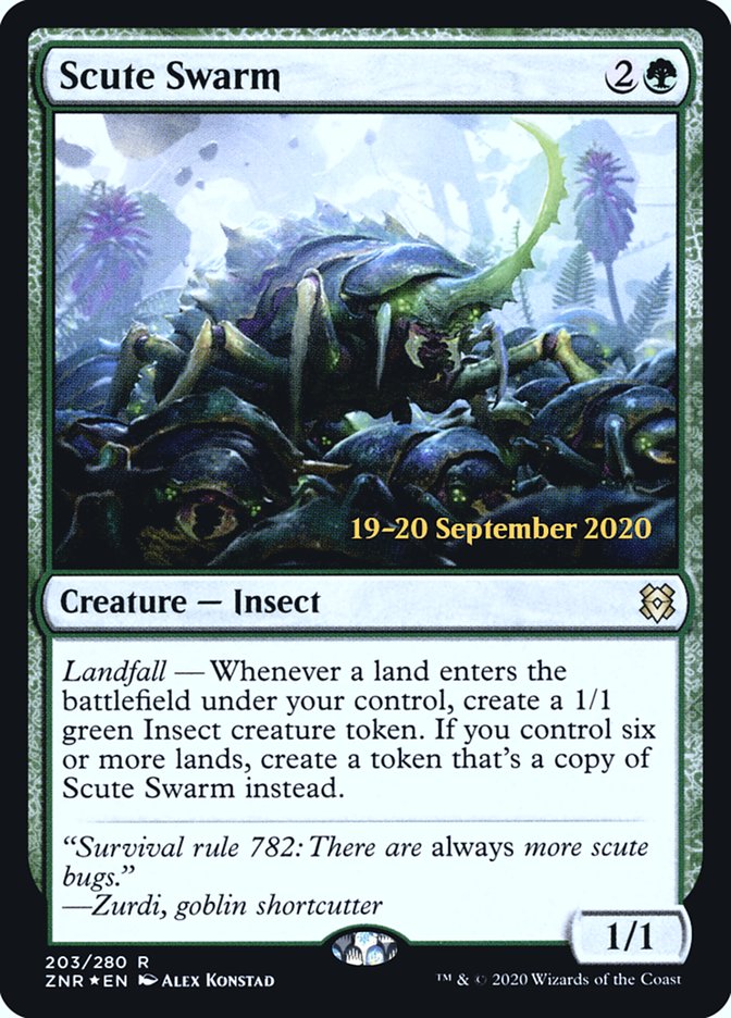 Scute Swarm [Zendikar Rising Prerelease Promos] | Game Grid - Logan