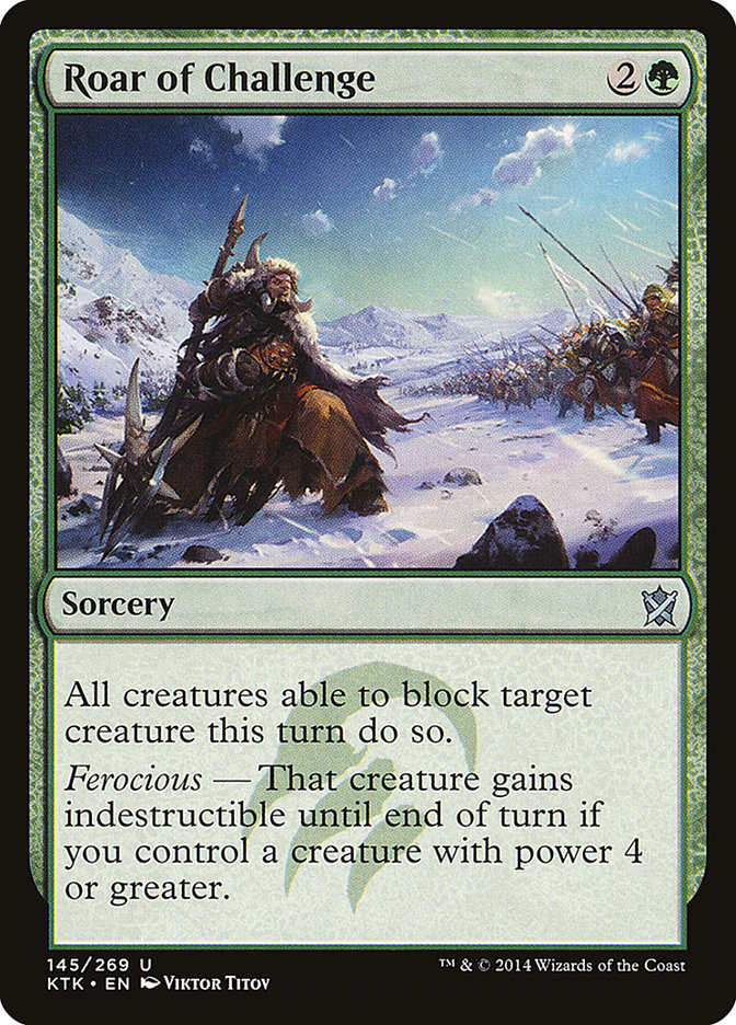 Roar of Challenge [Khans of Tarkir] | Game Grid - Logan