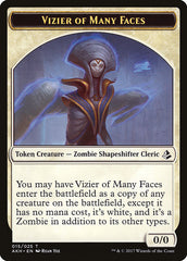 Vizier of Many Faces // Zombie Double-Sided Token [Amonkhet Tokens] | Game Grid - Logan