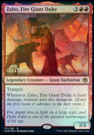 Zalto, Fire Giant Duke [Dungeons & Dragons: Adventures in the Forgotten Realms Prerelease Promos] | Game Grid - Logan