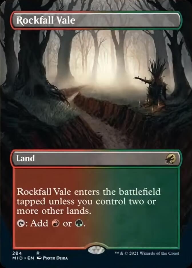Rockfall Vale (Borderless Alternate Art) [Innistrad: Midnight Hunt] | Game Grid - Logan