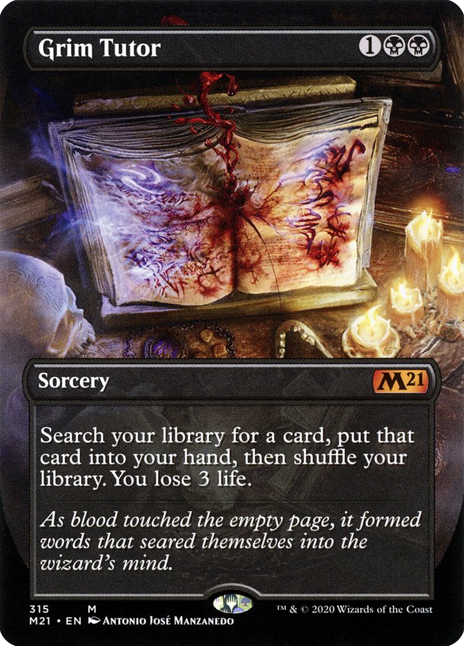 Grim Tutor (Borderless Alternate Art) [Core Set 2021] | Game Grid - Logan