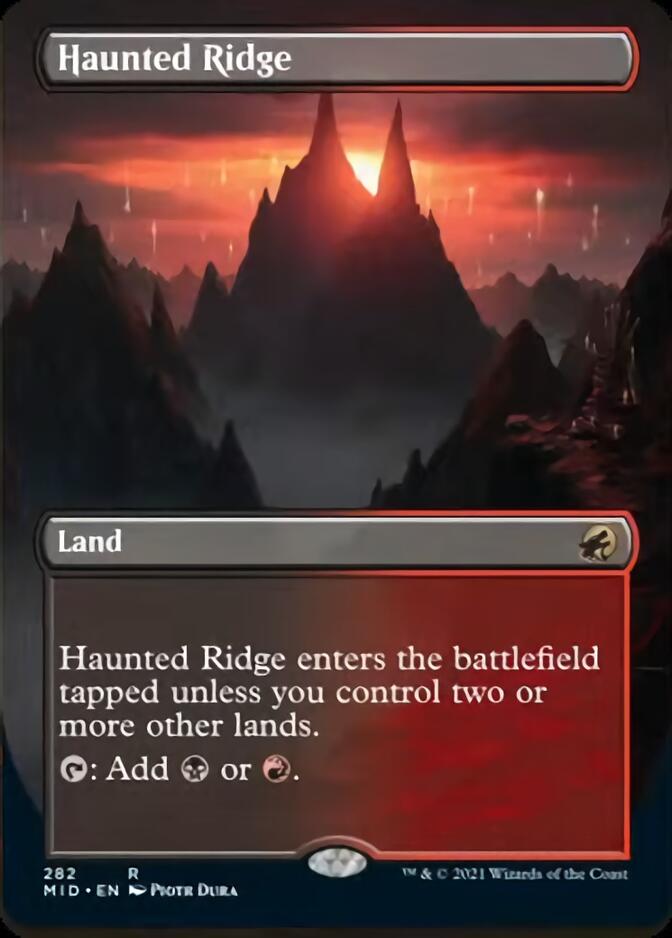 Haunted Ridge (Borderless Alternate Art) [Innistrad: Midnight Hunt] | Game Grid - Logan