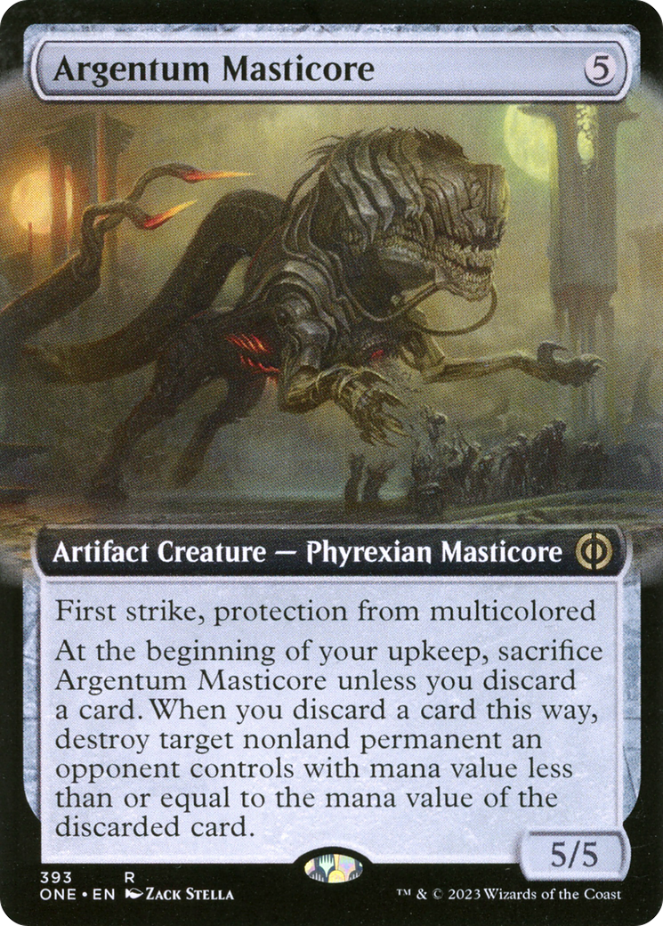 Argentum Masticore (Extended Art) [Phyrexia: All Will Be One] | Game Grid - Logan