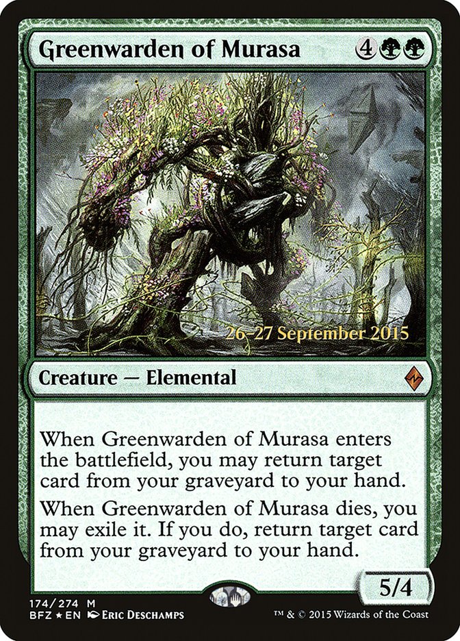 Greenwarden of Murasa [Battle for Zendikar Prerelease Promos] | Game Grid - Logan