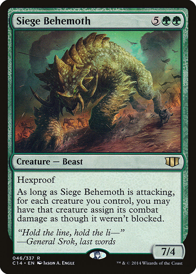 Siege Behemoth [Commander 2014] | Game Grid - Logan