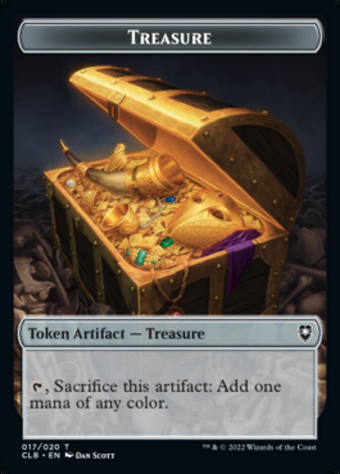 Treasure // Saproling Double-Sided Token [Commander Legends: Battle for Baldur's Gate Tokens] | Game Grid - Logan