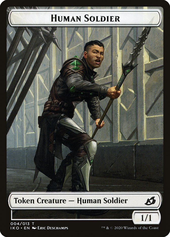 Human Soldier Token (004/013) [Ikoria: Lair of Behemoths Tokens] | Game Grid - Logan