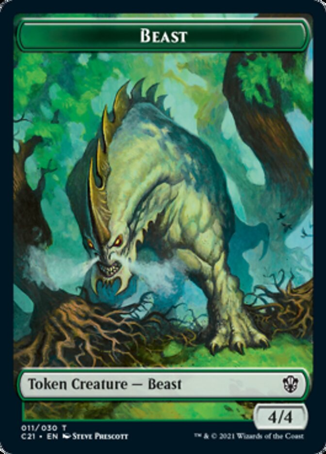 Beast (011) // Insect Double-Sided Token [Commander 2021 Tokens] | Game Grid - Logan