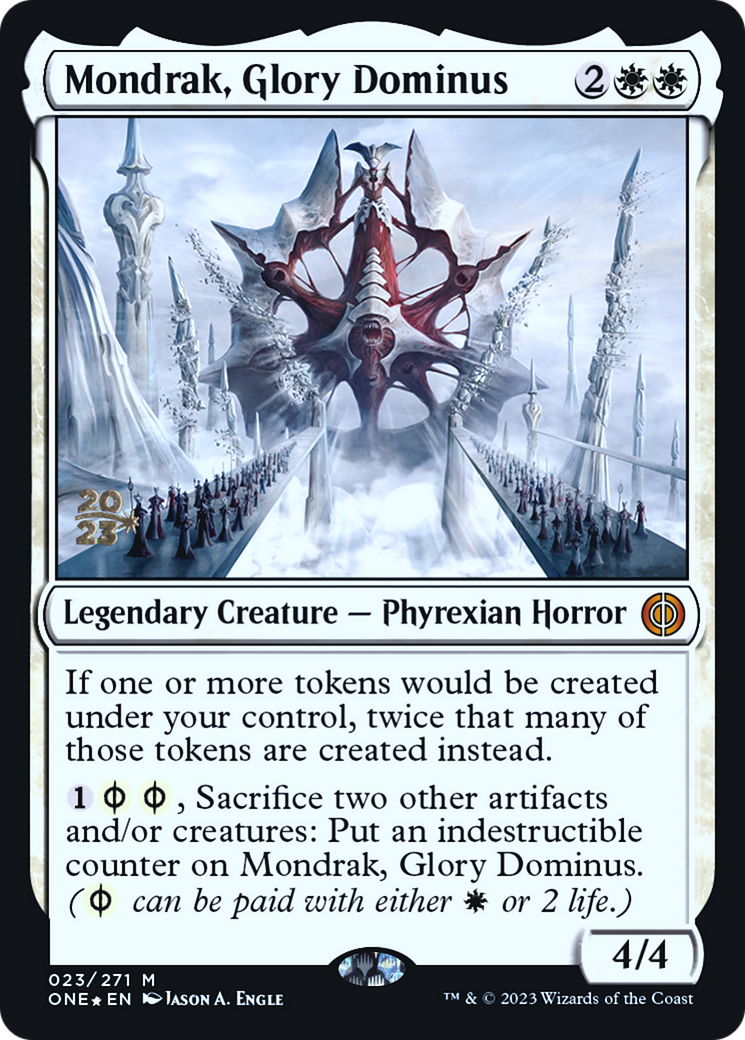 Mondrak, Glory Dominus [Phyrexia: All Will Be One Prerelease Promos] | Game Grid - Logan