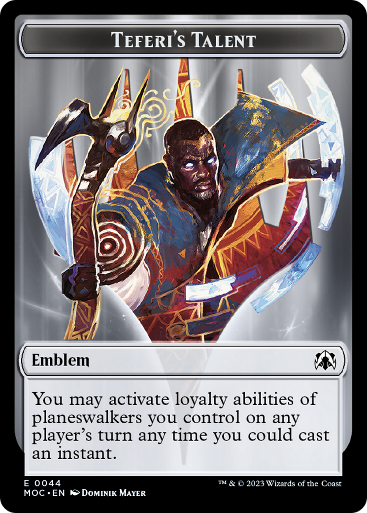 Teferi's Talent Emblem [March of the Machine Commander Tokens] | Game Grid - Logan