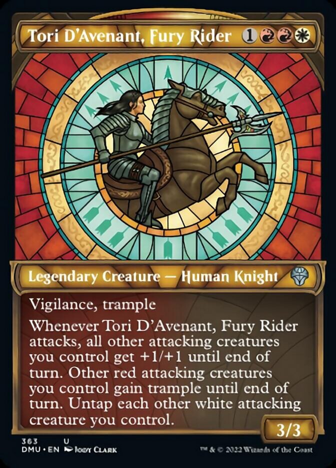 Tori D'Avenant, Fury Rider (Showcase Textured) [Dominaria United] | Game Grid - Logan
