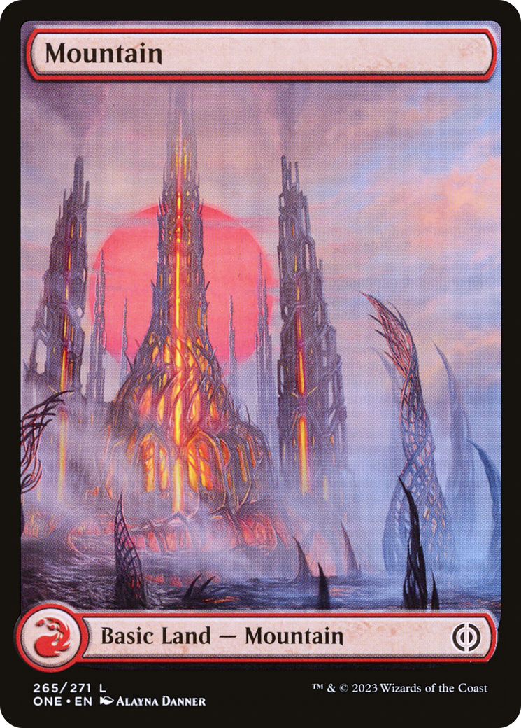 Mountain (265) (Full-Art) [Phyrexia: All Will Be One] | Game Grid - Logan