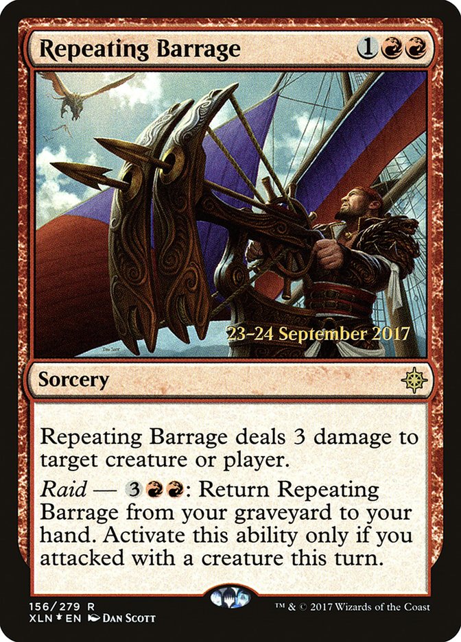 Repeating Barrage [Ixalan Prerelease Promos] | Game Grid - Logan