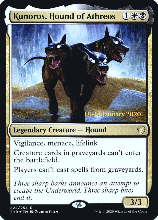 Kunoros, Hound of Athreos [Theros Beyond Death Prerelease Promos] | Game Grid - Logan