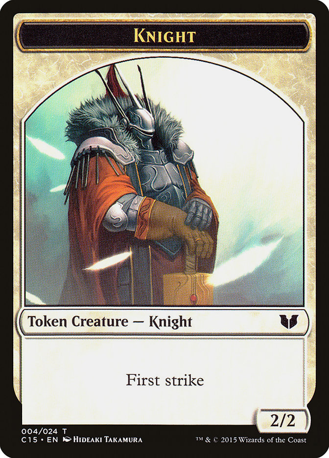 Knight (004) // Elemental Shaman Double-Sided Token [Commander 2015 Tokens] | Game Grid - Logan