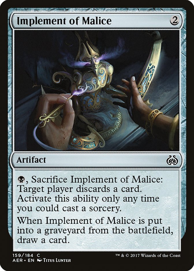 Implement of Malice [Aether Revolt] | Game Grid - Logan