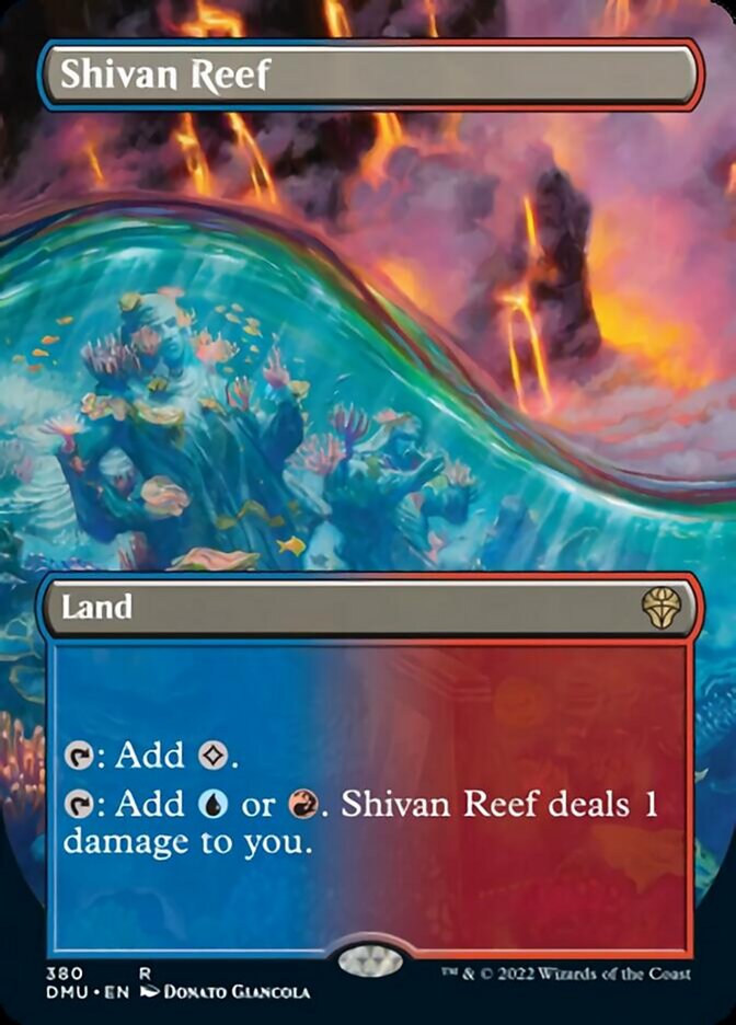 Shivan Reef (Borderless Alternate Art) [Dominaria United] | Game Grid - Logan