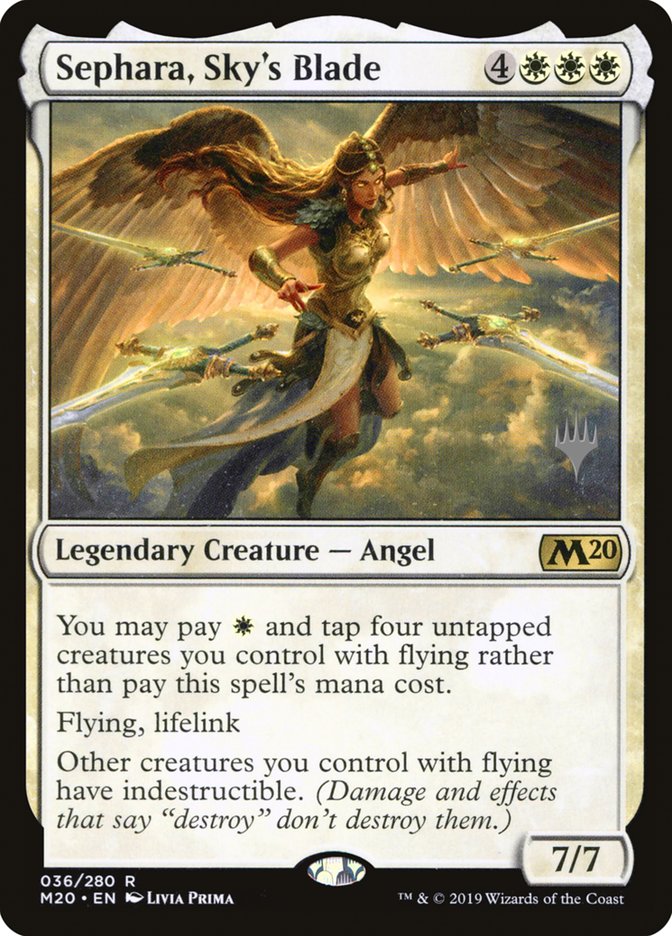 Sephara, Sky's Blade (Promo Pack) [Core Set 2020 Promos] | Game Grid - Logan