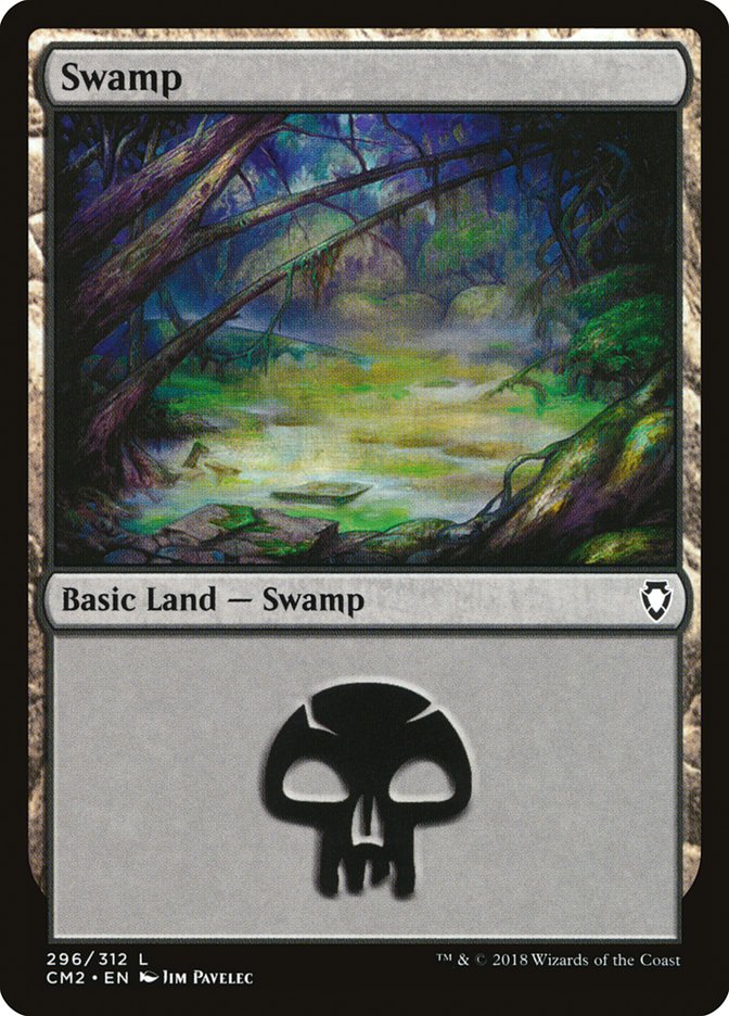 Swamp (296) [Commander Anthology Volume II] | Game Grid - Logan