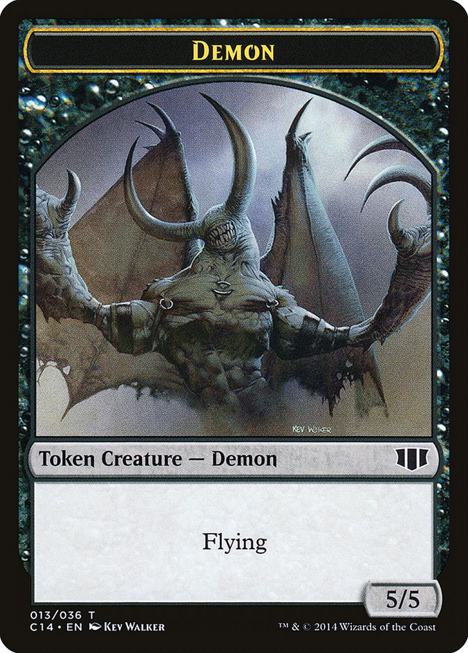Demon (013/036) // Zombie (016/036) Double-Sided Token [Commander 2014 Tokens] | Game Grid - Logan