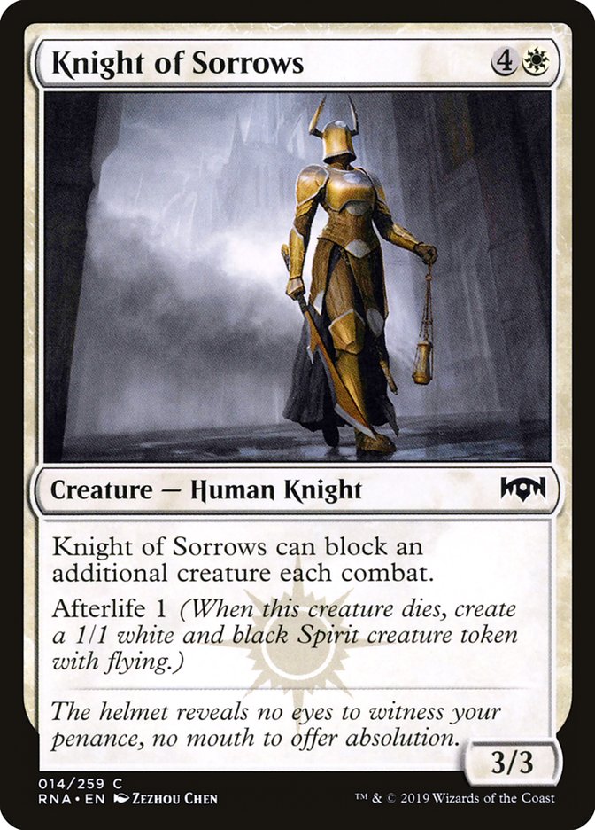 Knight of Sorrows [Ravnica Allegiance] | Game Grid - Logan