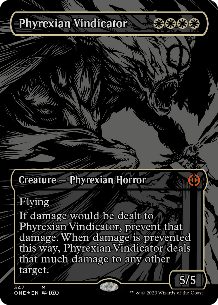 Phyrexian Vindicator (Oil Slick Raised Foil) [Phyrexia: All Will Be One] | Game Grid - Logan