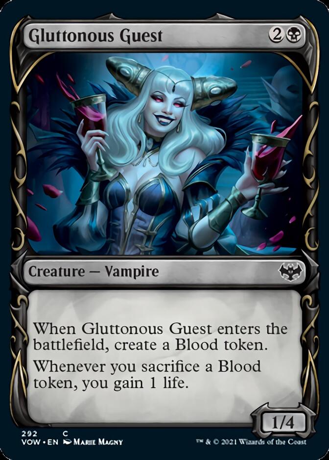 Gluttonous Guest (Showcase Fang Frame) [Innistrad: Crimson Vow] | Game Grid - Logan