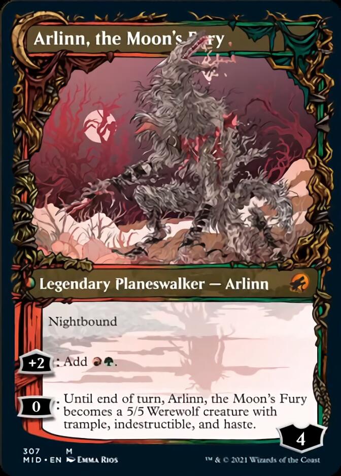 Arlinn, the Pack's Hope // Arlinn, the Moon's Fury (Showcase Equinox) [Innistrad: Midnight Hunt] | Game Grid - Logan