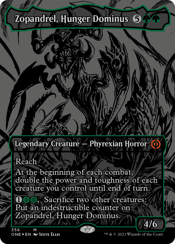 Zopandrel, Hunger Dominus (Oil Slick Raised Foil) [Phyrexia: All Will Be One] | Game Grid - Logan