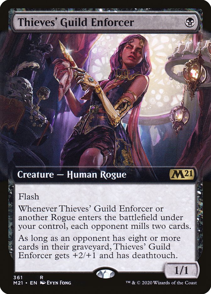 Thieves' Guild Enforcer (Extended Art) [Core Set 2021] | Game Grid - Logan