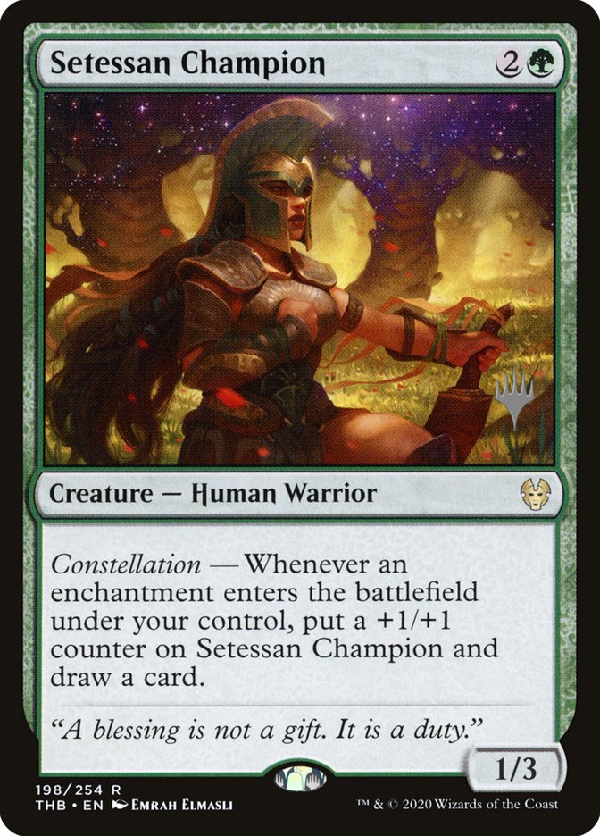 Setessan Champion (Promo Pack) [Theros Beyond Death Promos] | Game Grid - Logan