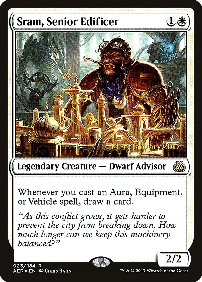 Sram, Senior Edificer [Aether Revolt Prerelease Promos] | Game Grid - Logan